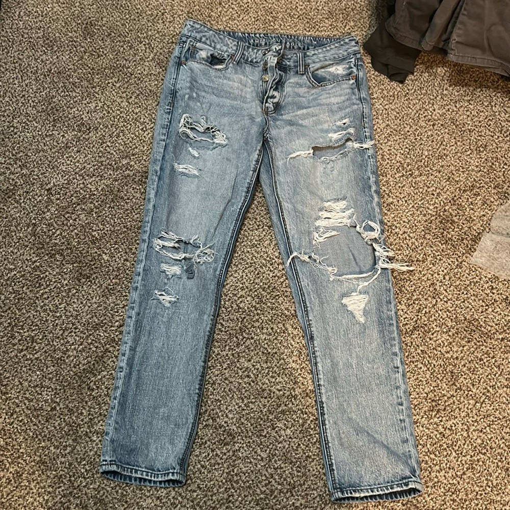 American eagle tom girl button fly jeans